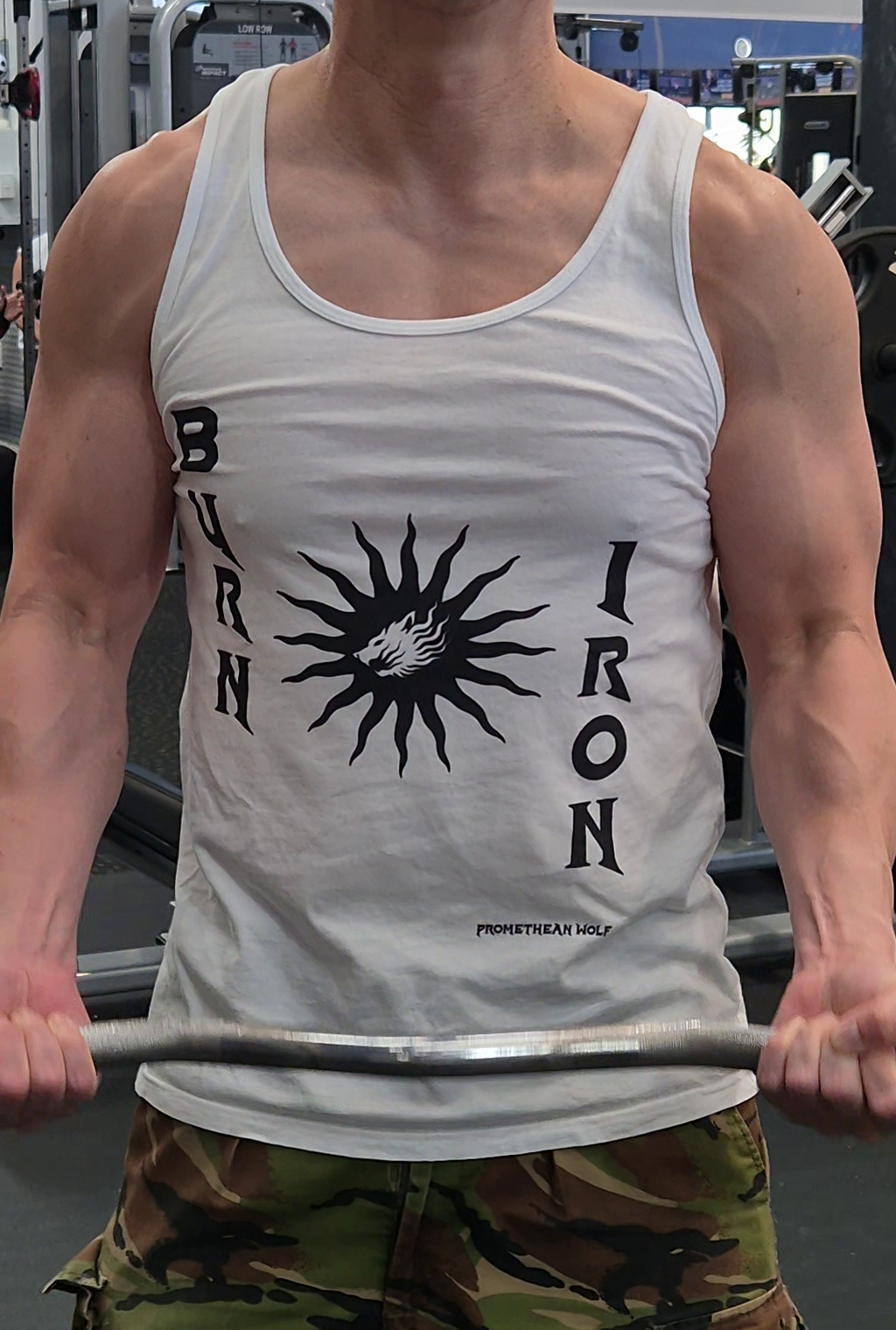 Burn Iron Tank Top - White